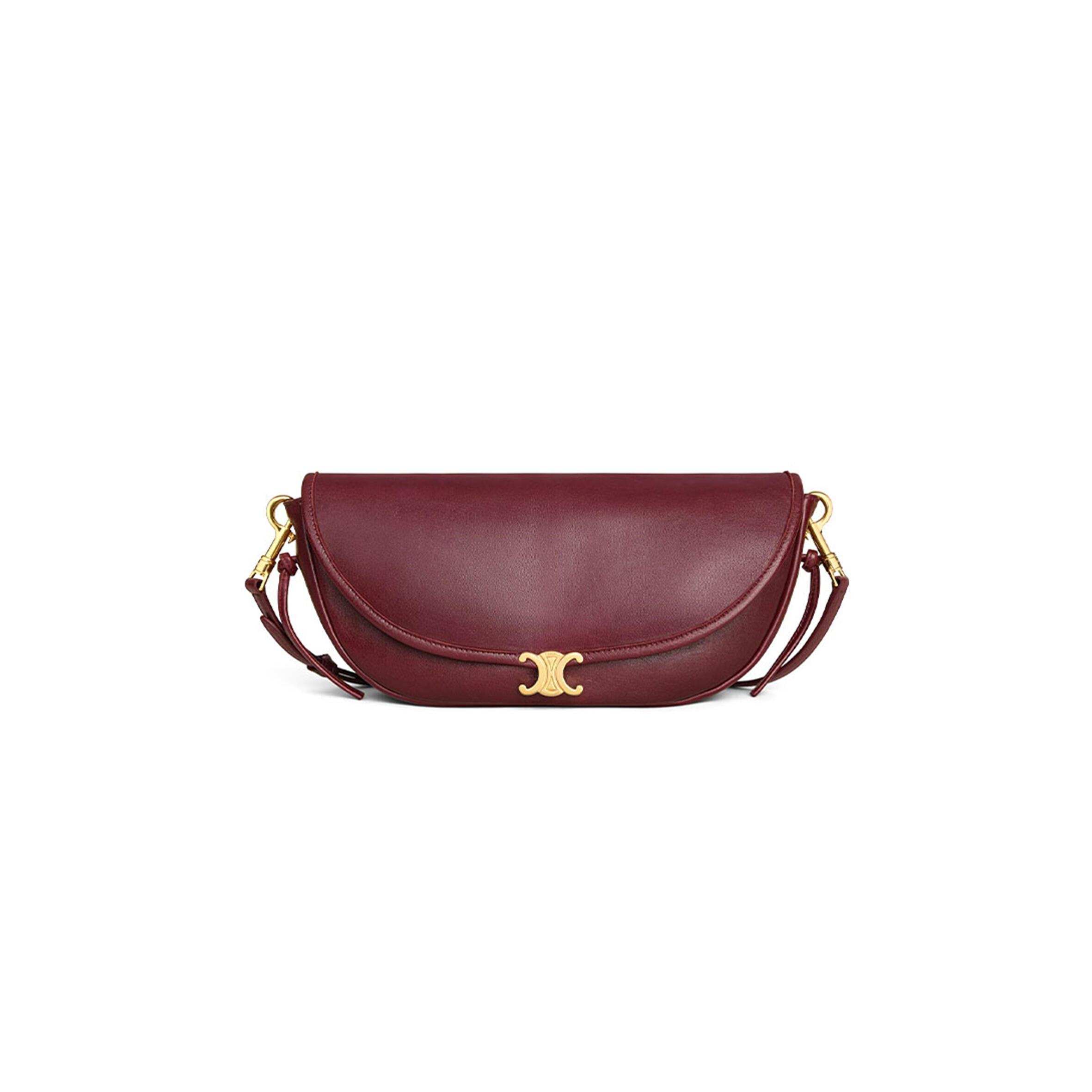ce1i*e little halfmoon soft triomphe in S*pple shiny lambskin l10373778.28po (25*13*5cm)